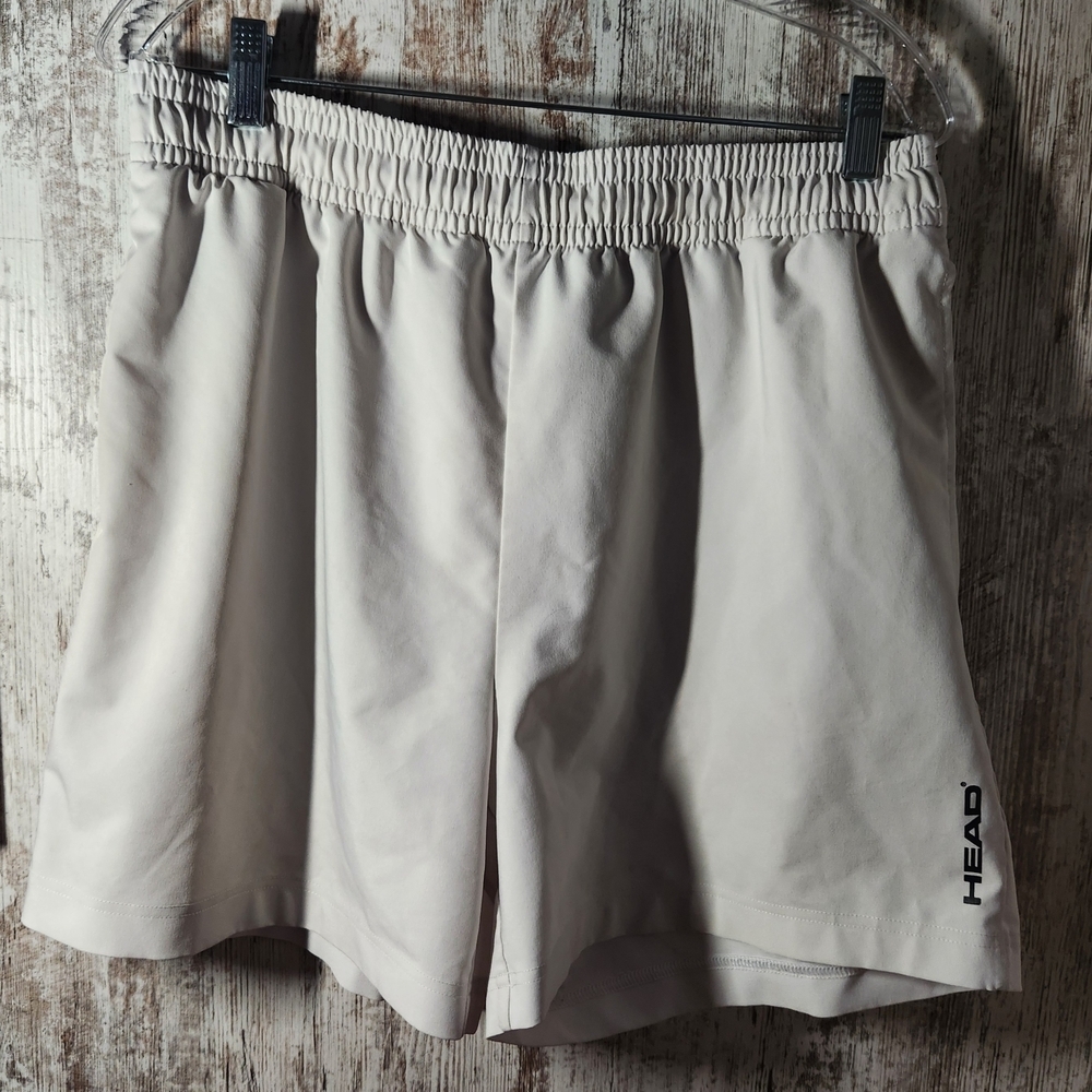 Head Men's Athletic Shorts - White Size Large Pockets
